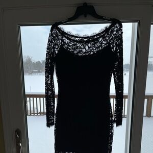 Elegant Black Lace Dress